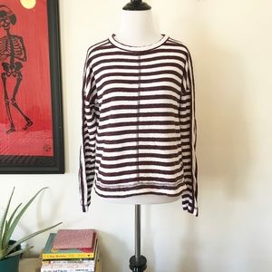 Madewell Striped Slub Pullover XS 100% Cotton